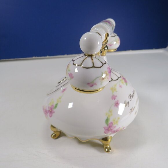 HEIRLOOM PORCELAIN TELEPHONE "HELLO DAUGHTER” Message Of Love - Music Box - Picture 4 of 16